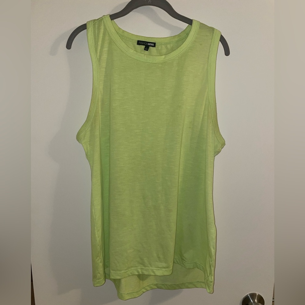 Fashion Nova Vibrant Green Tank Top
